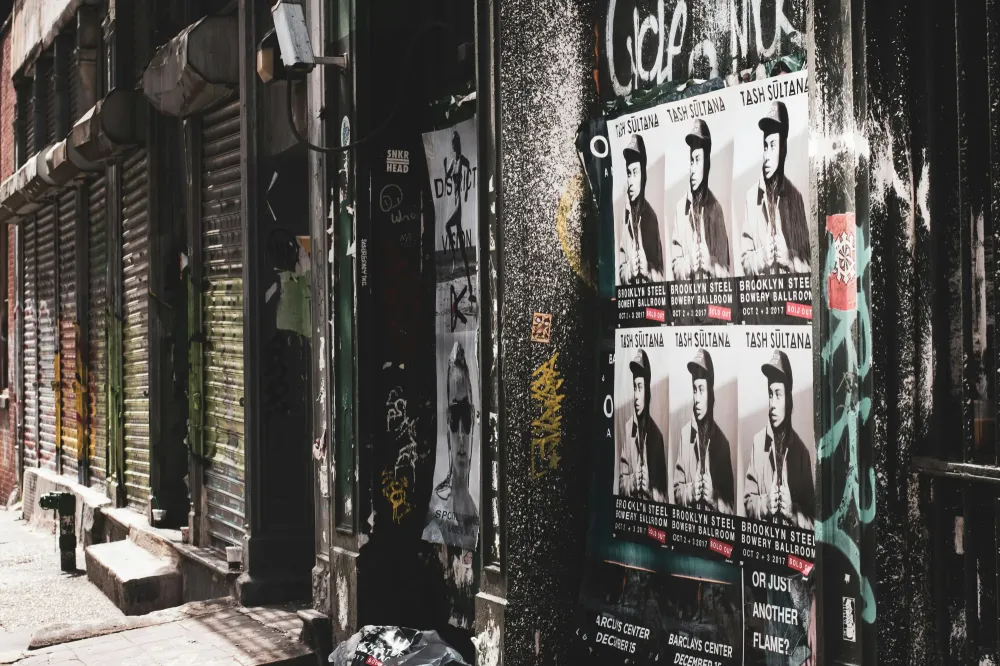 mur d'affiches